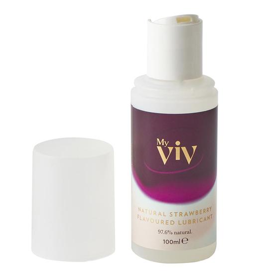My Viv Natural Strawberry Flavored Lubricant 3 oz