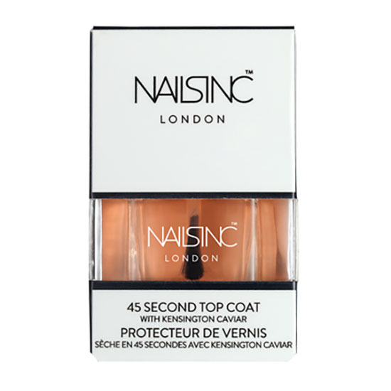 Nails Inc 45 Second Top Coat With Kensington Caviar
