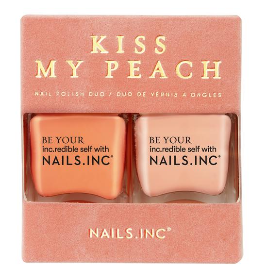 Nails Inc Kiss My Peach Nail Varnish Duo