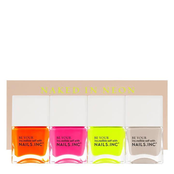 Nails Inc Naked In Neon Top Coat Quad 0.5 oz