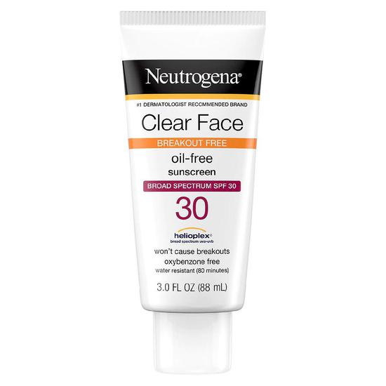 Neutrogena Clear Face Break-Out Free Sunscreen SPF 30 3 oz