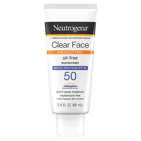Neutrogena Clear Face Breakout Sunscreen SPF 50 3 oz