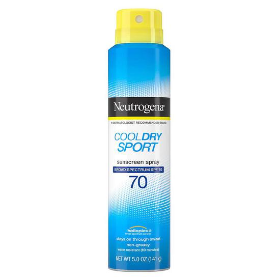 Neutrogena Cooldry Sport Water-Resistant Sunscreen Spray SPF 70 5 oz