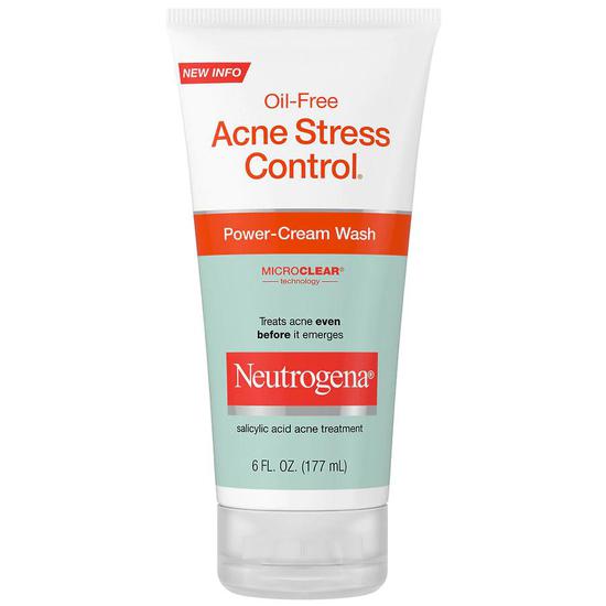 Neutrogena Oil-Free Acne Stress Control Power-Cream Wash 6 oz