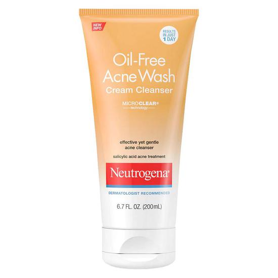 Neutrogena Oil-Free Acne Wash Cream Cleanser 7 oz
