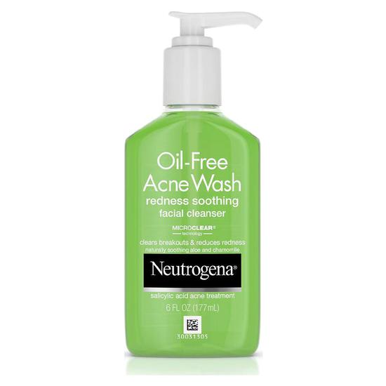 Neutrogena Oil Free Acne Wash Redness Soothing Facial Cleanser 6 oz