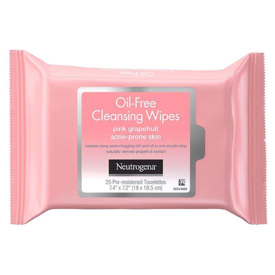 Neutrogena Oil-Free Cleansing Wipes Pink Grapefruit x 25