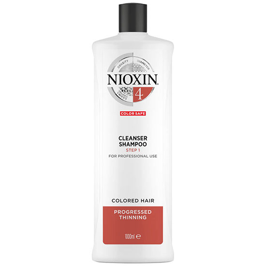 Nioxin 3 Part System 4 Cleanser Shampoo For Colored Hair With Progressed Thinning 34 oz