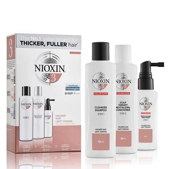 Nioxin Kit System 3 5 oz Shampoo, 5 oz Conditioner + 50ml Scalp Treatment