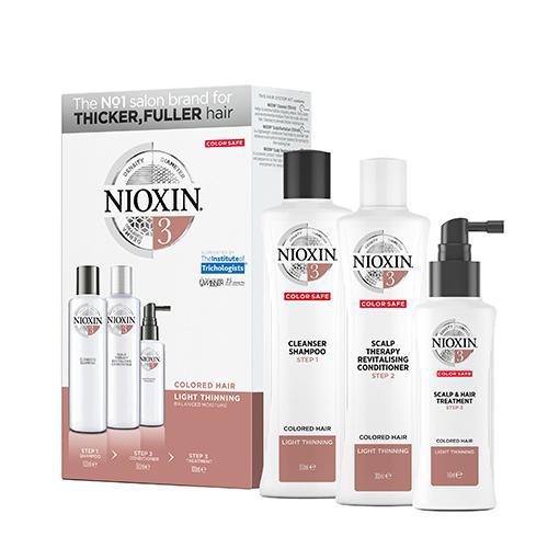 Nioxin Kit System 3 10 oz Shampoo, 10 oz Conditioner + 100ml Scalp Treatment