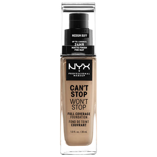 NYX Professional Makeup Can't Stop Won't Stop 24 Hour Foundation Medium Buff