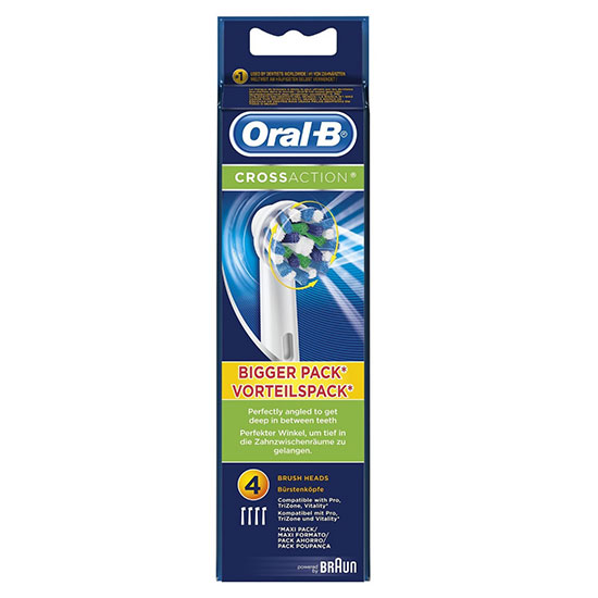 Oral B CrossAction Replacement Heads 4 Pack