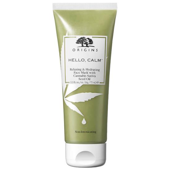 Origins Hello Calm Relaxing & Hydrating Face Mask With Cannabis Sativa Seed Oil 3 oz
