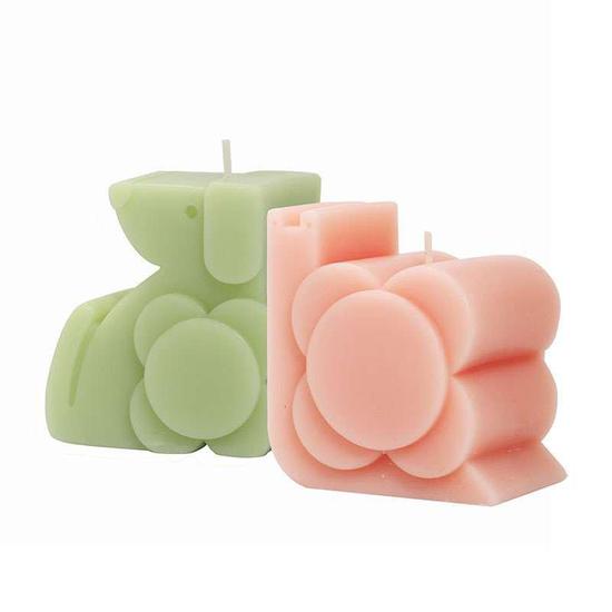 Orla Kiely Home Dog & Snail Molded Scented Candle Gift Set 7 oz