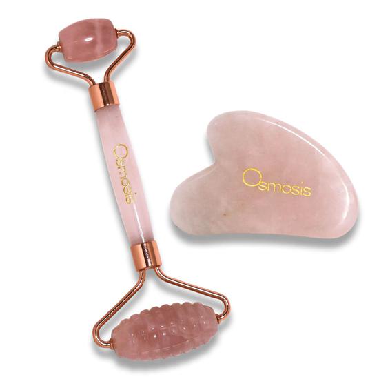 Osmosis Beauty Rose Quartz Roller & Gua Sha Set