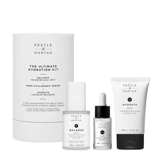 Pestle & Mortar The Ultimate Hydration Kit Serum + Moisturiser + Facial Spritz