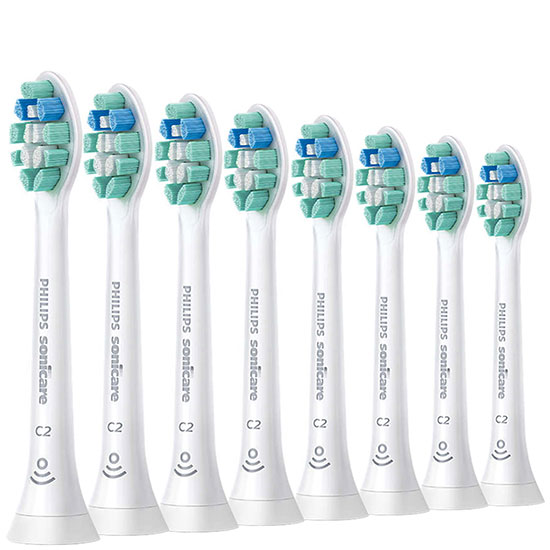 Philips Toothbrush Heads Sonicare C2 Optimal Plaque Defense Sonic Toothbrush Heads White 8 HX9028/12