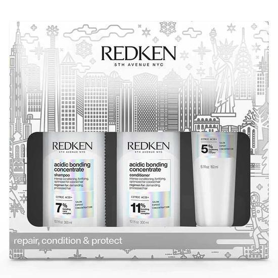 Redken Acidic Bonding Concentrate Gift Set Shampoo + Conditioner + Leave-in Treatment