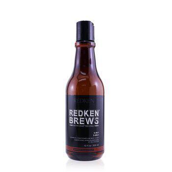 Redken Brews 3 In 1 Shampoo, Conditioner & Body Wash 10 oz