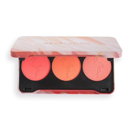 Revolution Flamingo Mini Trio Blush Palette Oh My Blush