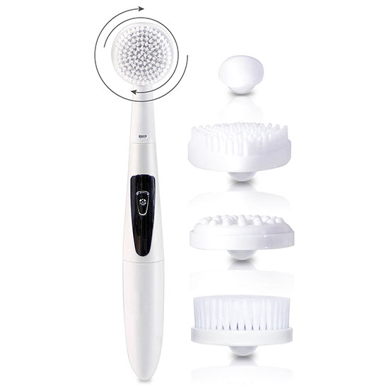 RIO 4 In 1 Facial Cleansing Brush, Exfoliator & Massager