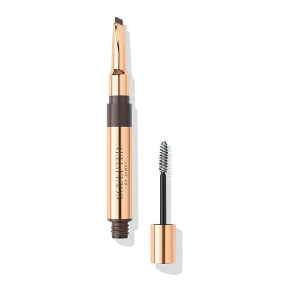 Sculpted by Aimee Shape & Set Brow Pencil & Fixing Gel Duo Black Brown