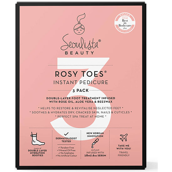 Seoulista Rosy Toes Instant Pedicure Multi Pack 3's