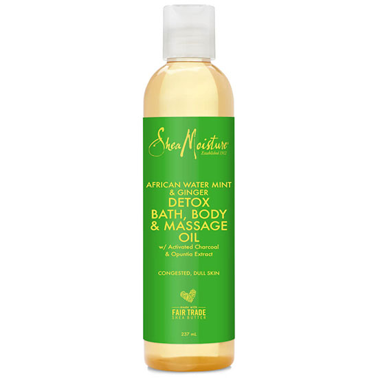 Shea Moisture African Water Mint & Ginger Detox Bath Body & Massage Oil 237ml
