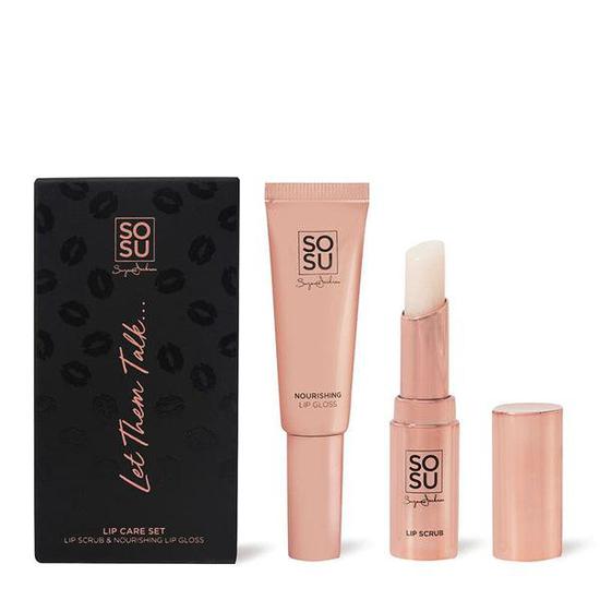 SOSU by SJ Let Them Talk Lip Care Set Lip Scrub & Gloss