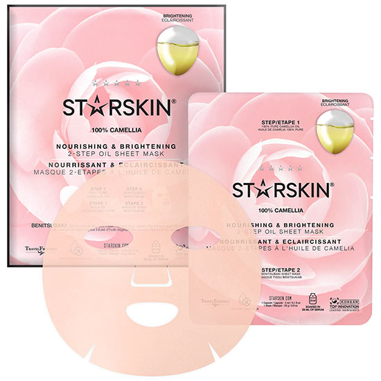 STARSKIN 100% Camellia 2 Step Oil Sheet Mask Nourishing & Brightening