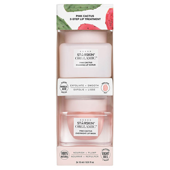 STARSKIN Orglamic Pink Cactus 2 Step Lip Treatment