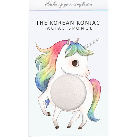 The Konjac Sponge Company Mythical Unicorn Prancing Konjac Sponge Box & Hook White