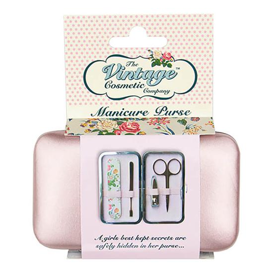 The Vintage Cosmetic Company Rose Gold Manicure Purse