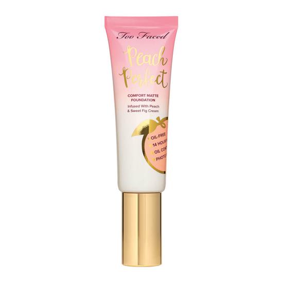 Too Faced Peach Perfect Comfort Matte Foundation Butterscotch
