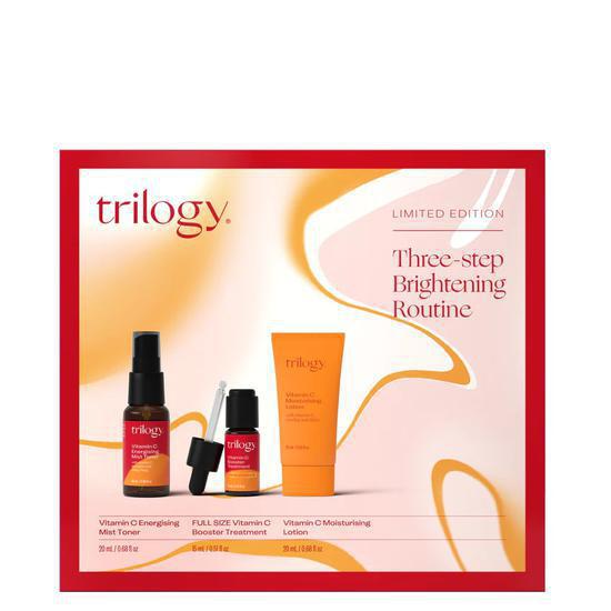 Trilogy Three Step Brightening Routine Vitamin C Booster Treatment + Moisturising Lotion + Energising Mist Toner