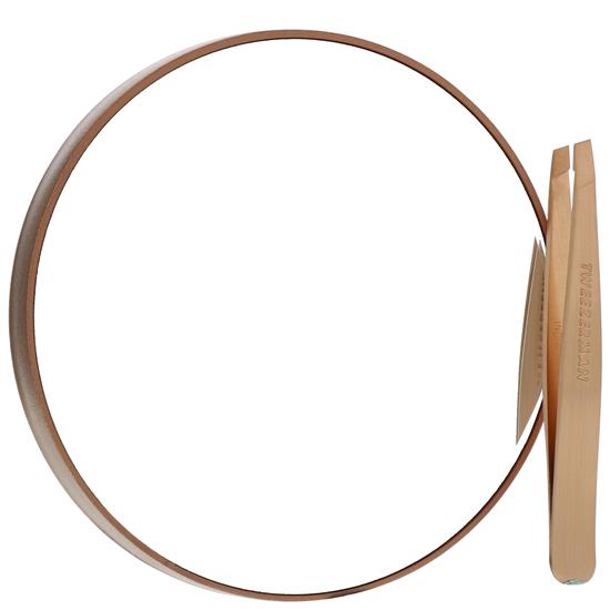 Tweezerman Rose Gold Mini Slant Tweezer & Mirror