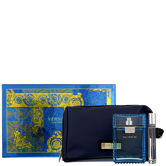 Versace Man Eau Fraiche Eau De Toilette Spray Gift Set 3 oz