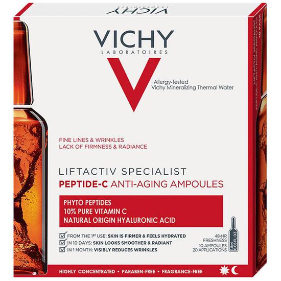 Vichy Liftactiv Specialist Peptide-C Anti-Aging Ampoules 10% Pure Vitamin C & Hyaluronic Acid 10 x 0.1 oz