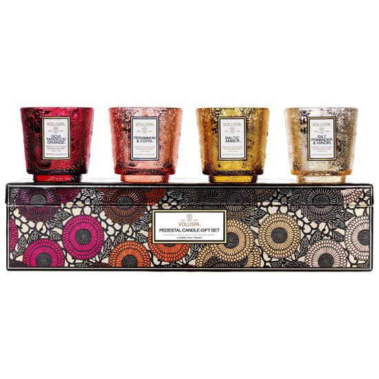 VOLUSPA Pedestal Warm Tones Candle Set