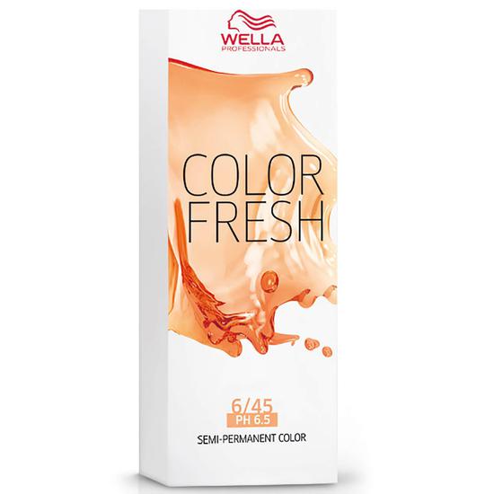 Wella Color Fresh Semi Permanent Color Dark Red Mahogony Blonde 6/45