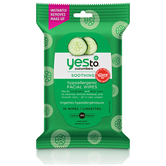 Yes To Cucumbers Hypoallergenic Facial Wipes Pack 10