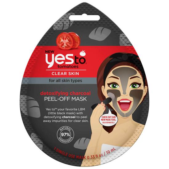 Yes To Tomatoes Detoxifying Charcoal Peel Off Mask Single Use 0.3 oz