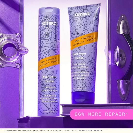 Amika Bust Your Brass Cool Blonde Shampoo 8 oz