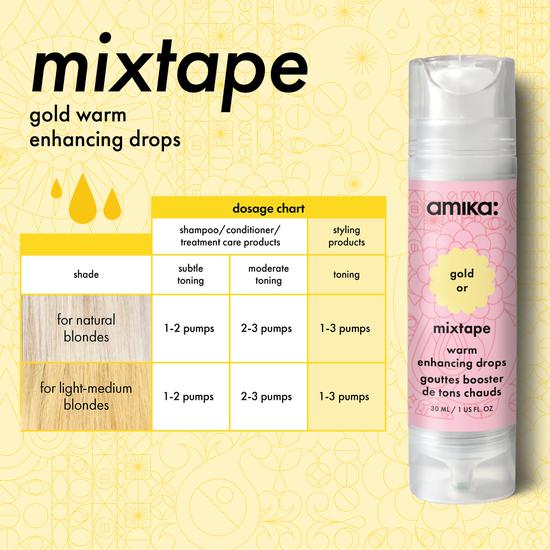 Amika Mixtape Golden Blonde Color Enhancing Drops 1 oz