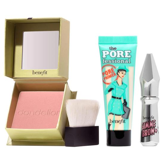 Benefit Merry Makeup Minis Gift Set Brightening face powder, brow volumising gel & pore primer