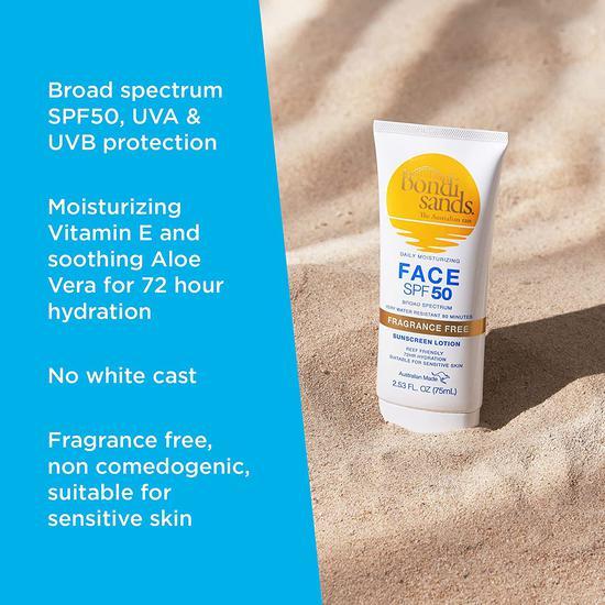 Bondi Sands Face Sunscreen Lotion SPF 50+ 3 oz