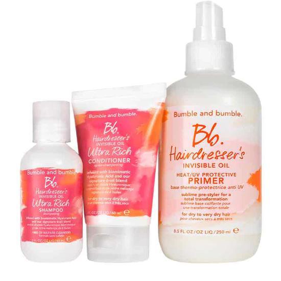 Bumble and bumble All About Rich Hydration Set Hairdresser's Invisible Oil Ultra Rich Shampoo + Rich Conditioner + Heat/UV Protective Primer
