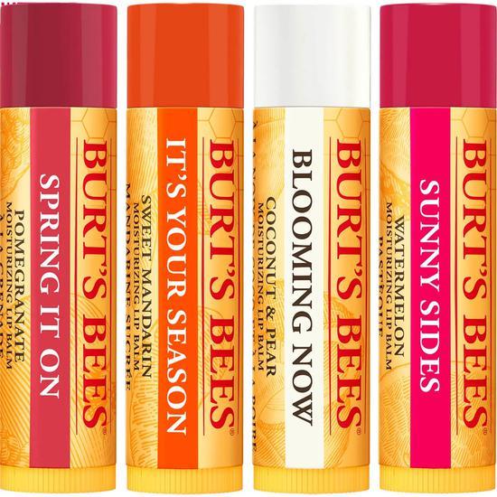 Burt's Bees Just Picked Lip Balm Gift Set 4 hydrating lip balms