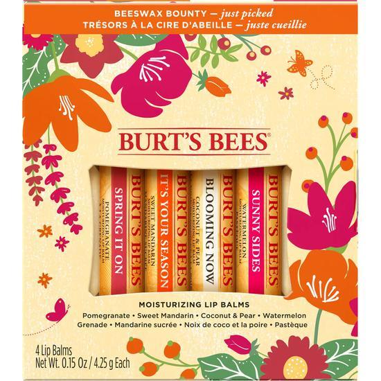 Burt's Bees Just Picked Lip Balm Gift Set 4 hydrating lip balms