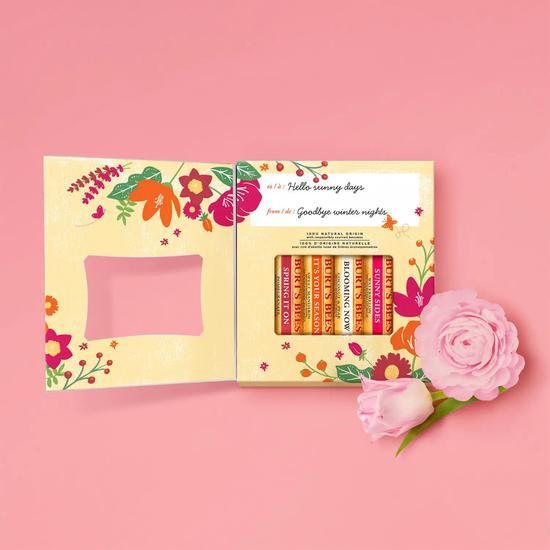Burt's Bees Just Picked Lip Balm Gift Set 4 hydrating lip balms